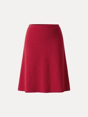 NWT OGL Stretch Cotton Polka Dot A-Line Flare Skirt Limited Edition IN RED